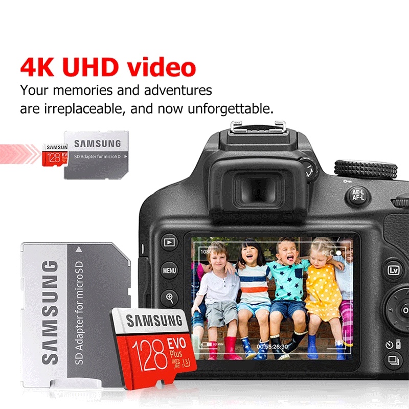 SAMSUNG Micro SD Kartu Kecepatan Tinggi 32GB/64GB/128GB/256GB/512GB EVO Plus Flash Memory Card