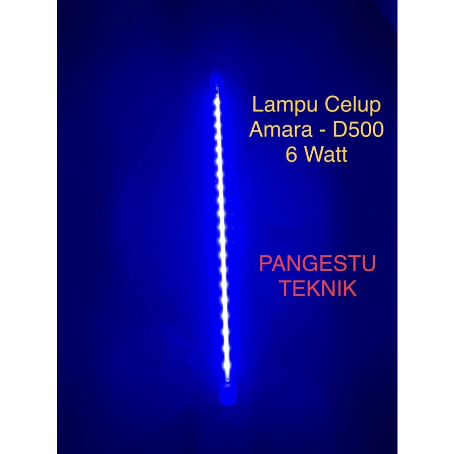 Lampu LED Amara 50 cm / T4 LED D500 6 Watt Celup Aquarium - Biru