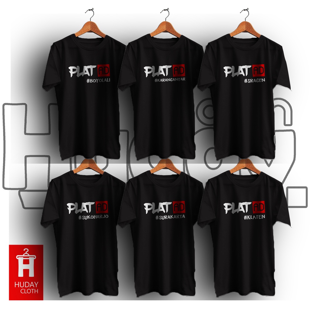 KAOS PLAT AD KLATEN BOYOLALI SURAKARTA WONOGIRI SRAGEN KARANGANYAR KAOS BAJU PRIA WANITA