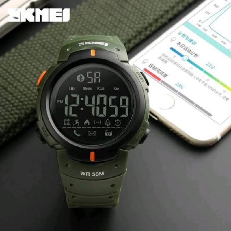 JAM TANGAN SKMEI 1301 OUTDOOR JAM TANGAN PRIA VIRAL BLUETOOTH