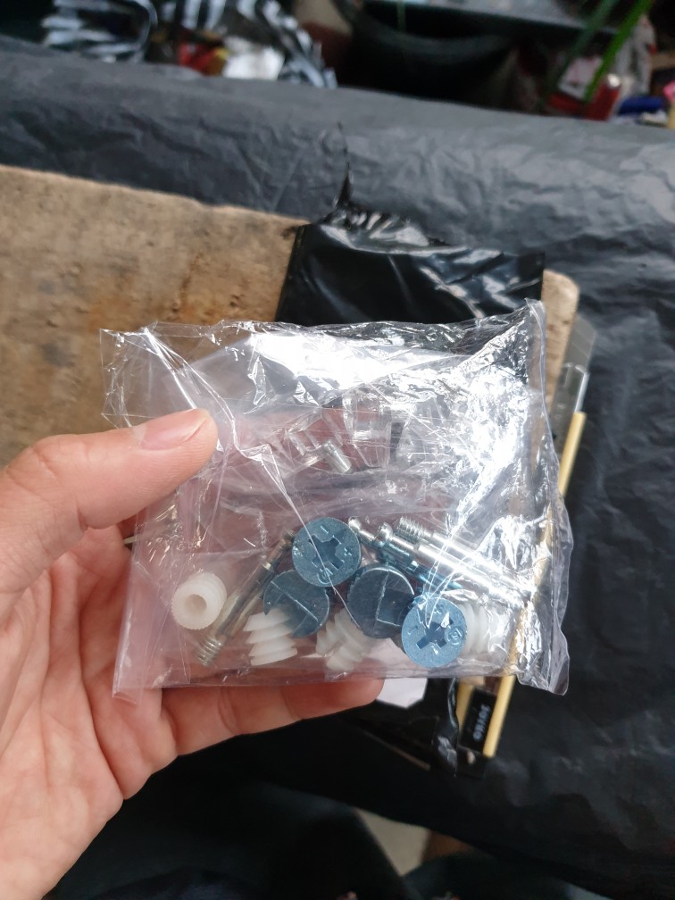 Minifix Baut Knock Down Skrup + Casing 3,5 Cm / Ambalan Kayu / Sambungan Kayu Socket Furniture Set