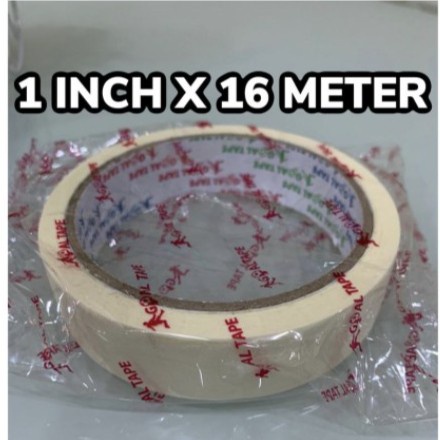 Lakban Kertas 1 inch / Masking Tape 1&quot; (22 mm x 16 Meter) GOAL TAPE