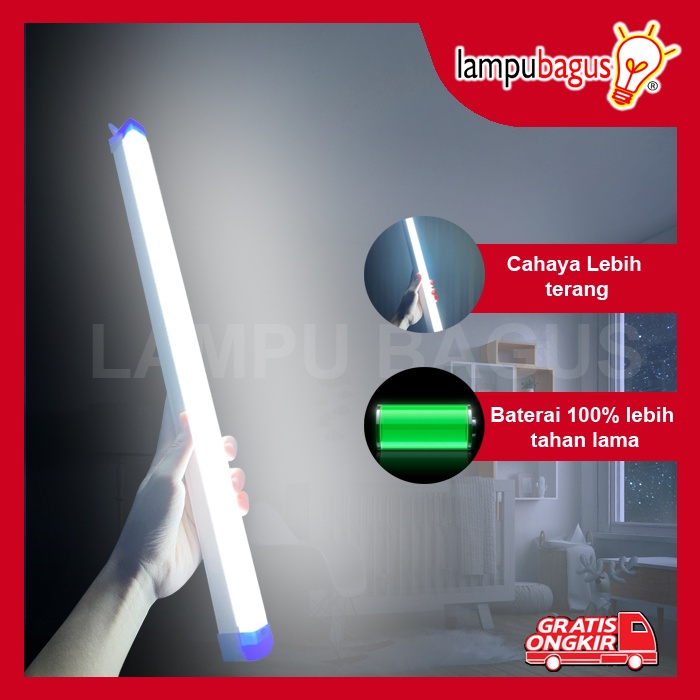 Lampu Neon Led Panjang Emergency / Bohlam LED USB Portable / Lampu Emergency LED USB Charger Lampu Darurat saat listrik padam, camping, dan lain lain