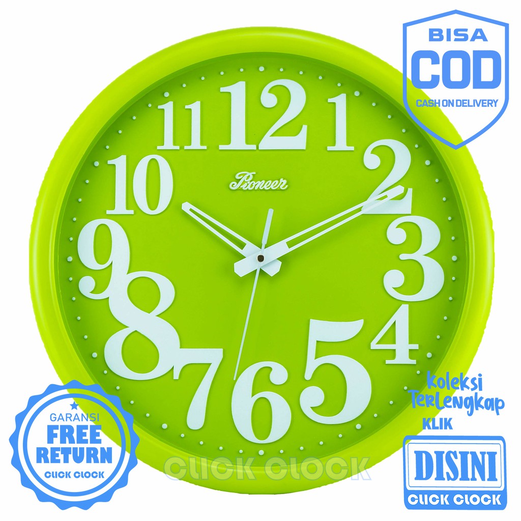 Jam Dinding Polos Elegan Wall Clock Hiasan Dinding Bagus PIONEER PT 2127