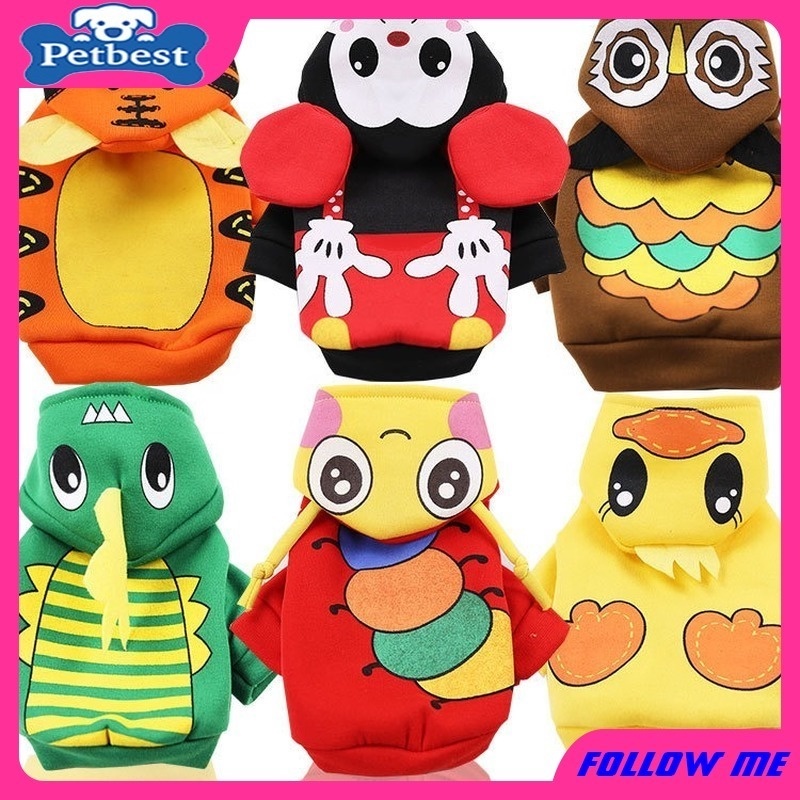 ★〓YUFeiPet〓★ Hooded Makeover Dog Cartoon Sweater Cat Warm Clothing