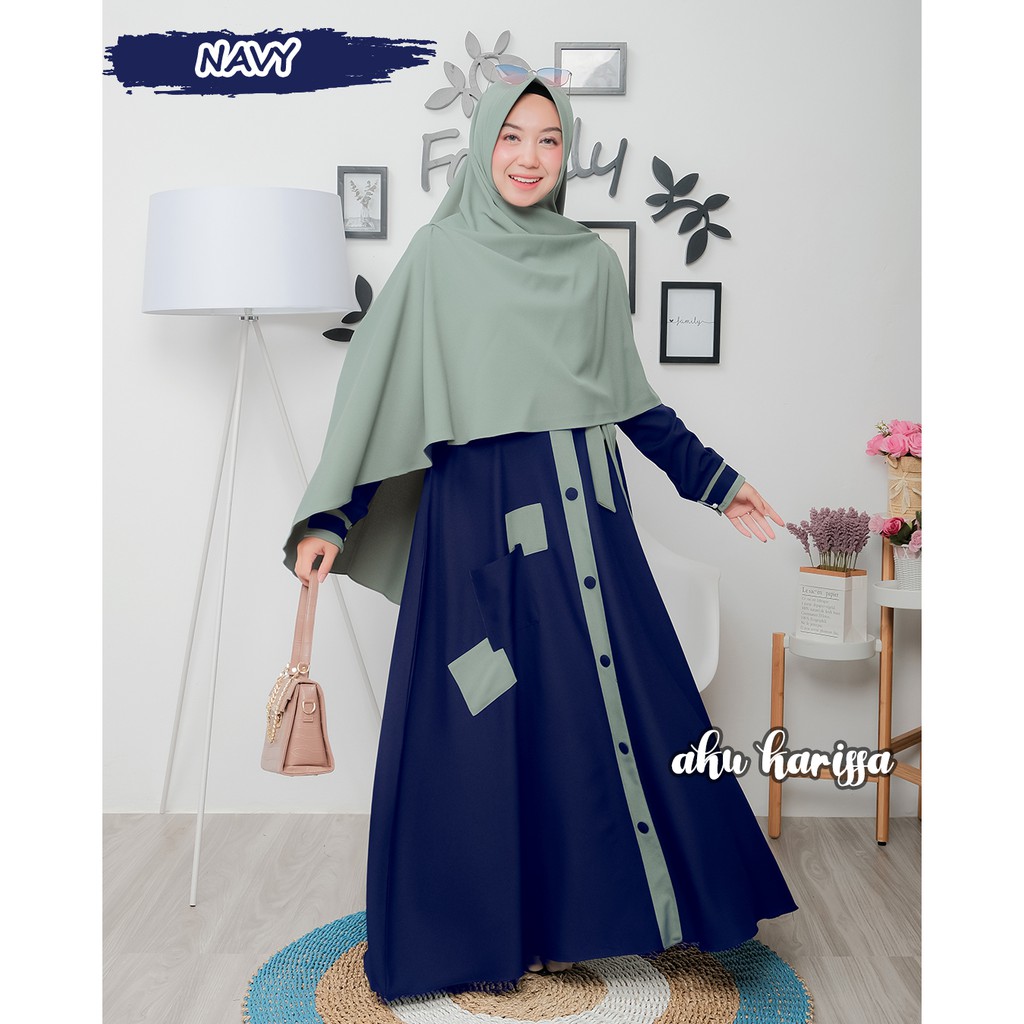 Nadia Syari ORI Aku Karissa / Gamis Syari ORI / Gamis Set / Gamis Ity Crepe / Gamis Aku Karissa ORI