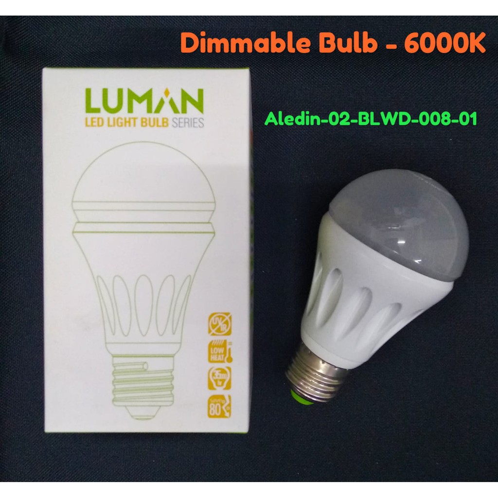 Lampu LED Bulb Dimmable 8W - ALEDIN Bulb Dimmable 8W / Cool White 6500K / Warm White 3000K