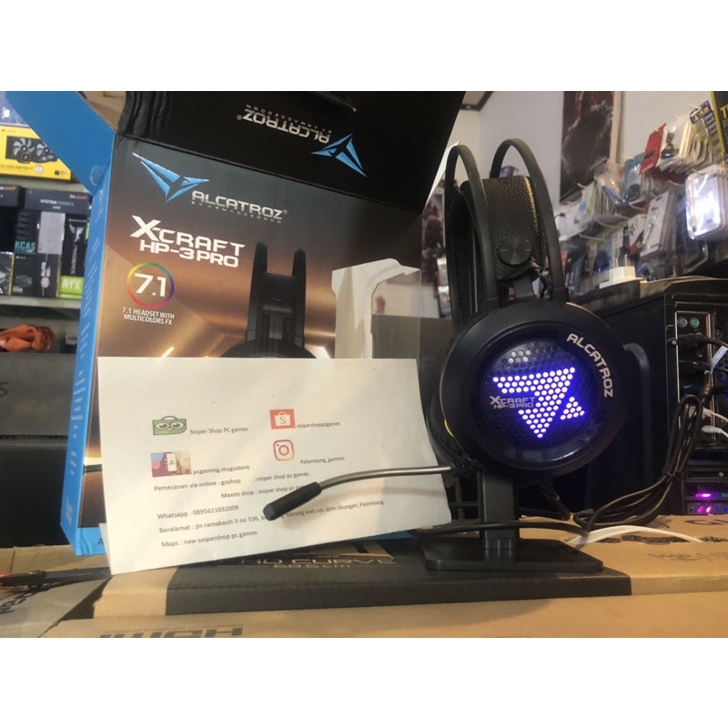 headset gaming murah alcatroz xcraft hp 3 pro 7.1 usb(hanya dishopee) promo