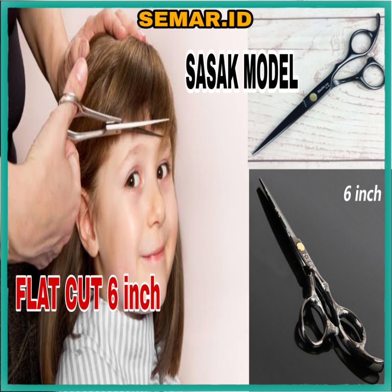 Gunting Rambut Sasak Stainless Steel Alat Cukur Tipis Bergerigi