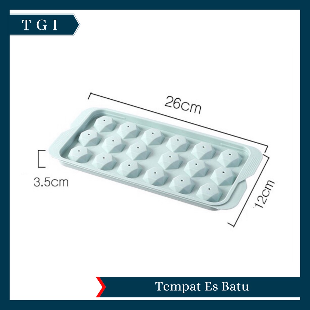 TGI - TEMPAT ES BATU CETAKAN ES BATU KOTAK MODEL GRID ICE TRAY PLASTIK | CETAKAN ES BATU PLASTIK KOTAK TEMPAT ICE CUBE FOOD GRADE