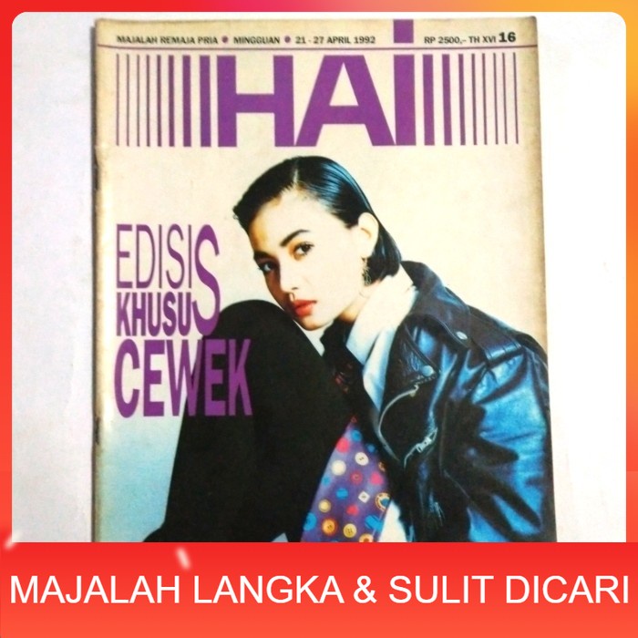 Majalah HAI No.16 Apr 1992 Cover CORNELIA AGATHA Langka