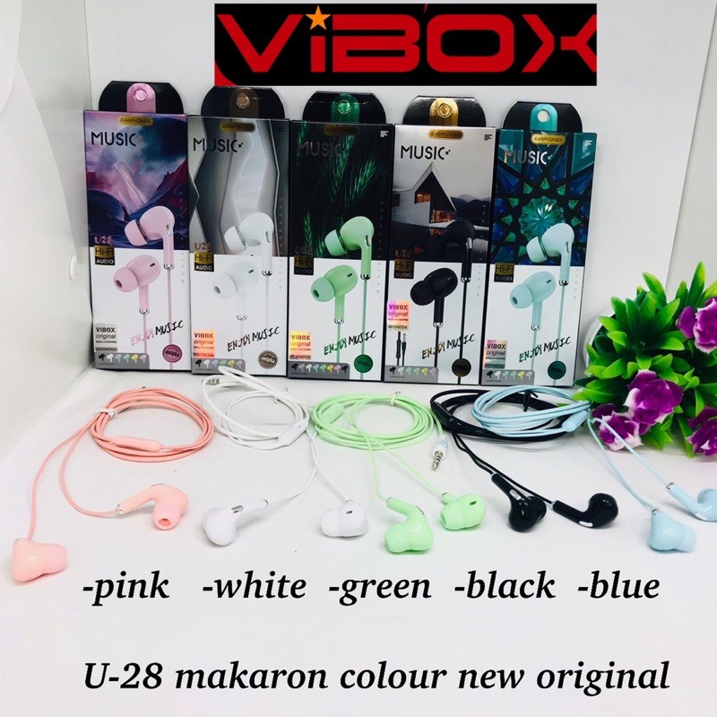 PROMO HANDSFREE VIBOX U28 MAKARON COLOUR REAL QUALITY SOUND