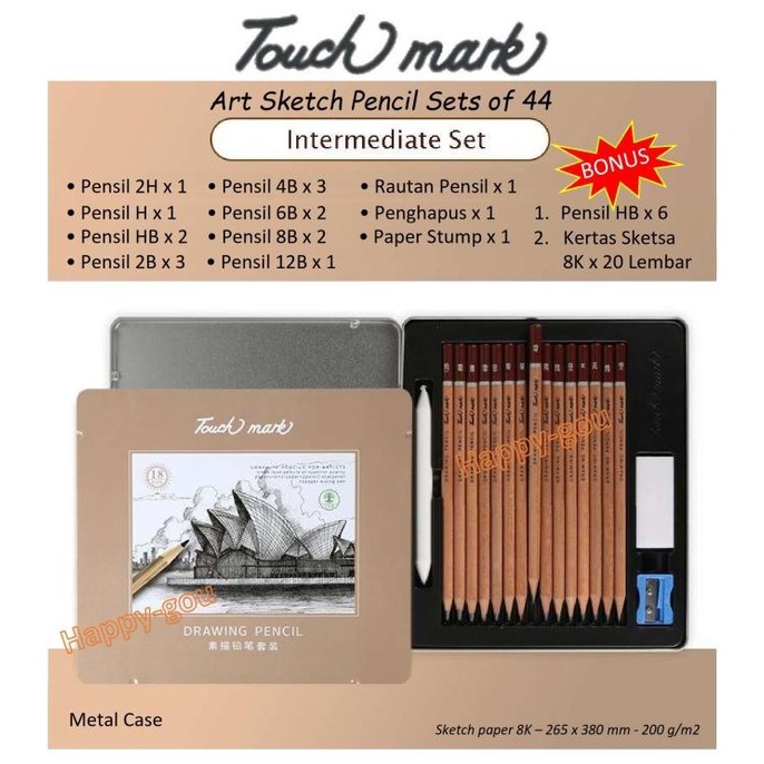 

(BISA COD) Pensil Gambar Sketsa Set Warna Sketch Pencil Silhouette Intermediate TERUJI Kode 621