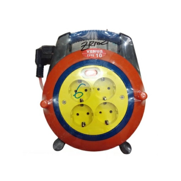 Kabel Rol - Kabel Roll - Box Cable - Box Kabel - Stop Kontak 4 Lubang Pakai Saklar 6 Meter M Asli Te