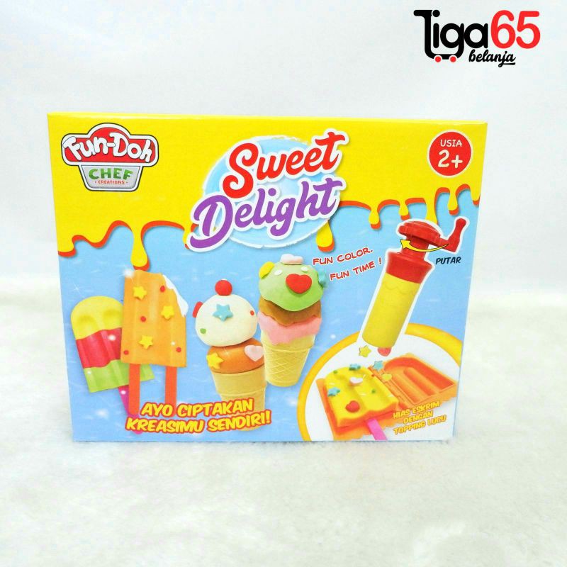 Fun Doh / Lilin Mainan Anak / Mainan Edukasi / Clay / Sweet Delight / Fun Dough Sweet Delight