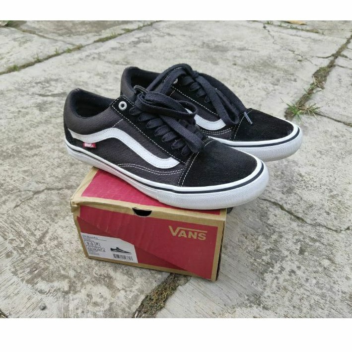 Vans Old Skool Pro Black White Second Original
