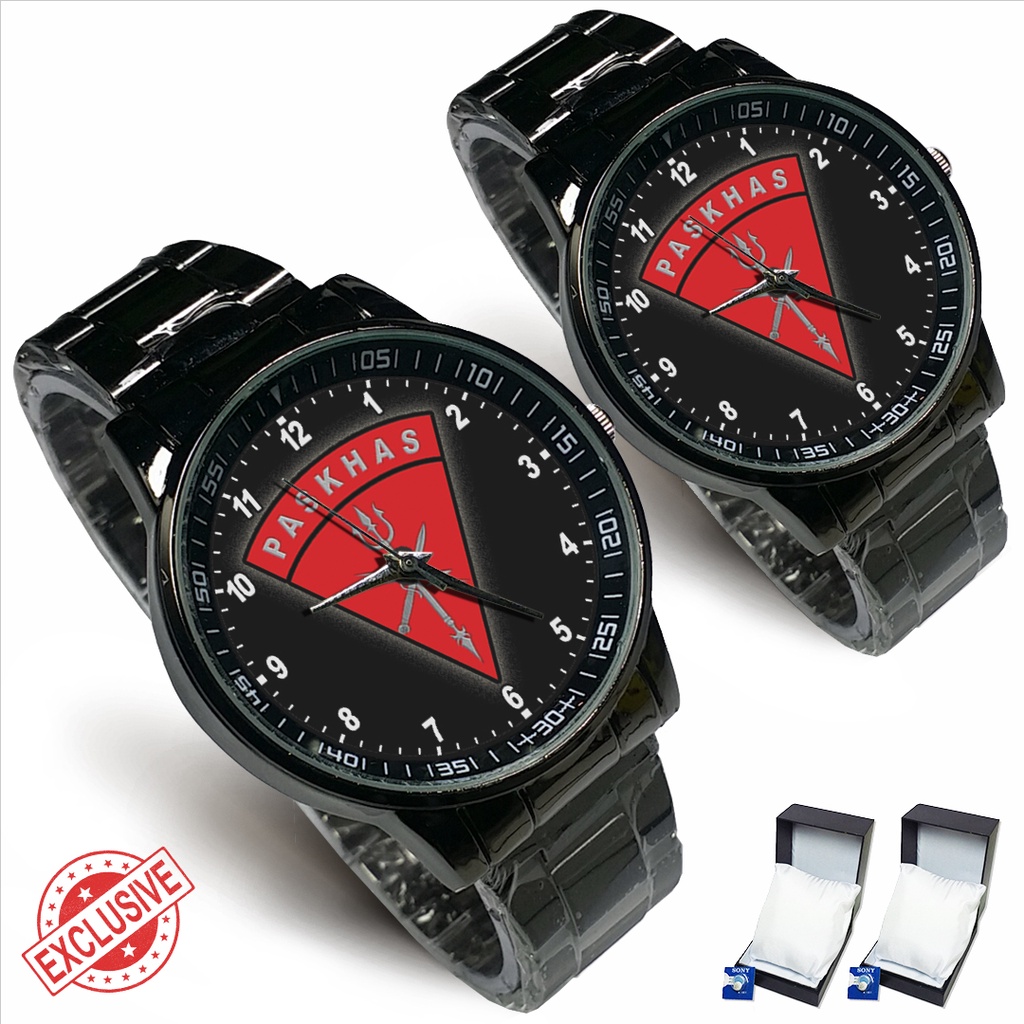 Jam Tangan Rantai Couple TNI AU PASKHAS - 1 (Limited Edition)