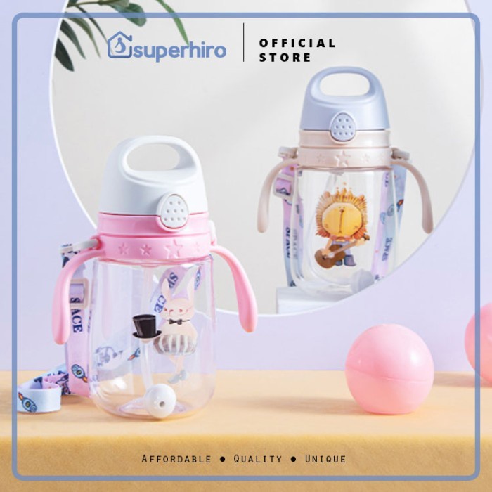 Botol Minum Karakter BPA FREE Training Cup Anak Bayi Balita With Strap