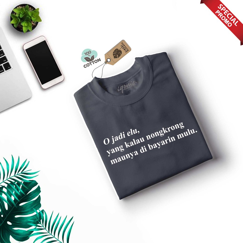 Brother Store Kaos Distro Pria - KAOS COWOK - Kaos Kata Kata - Teman Nongkrong Sejati Text Putih