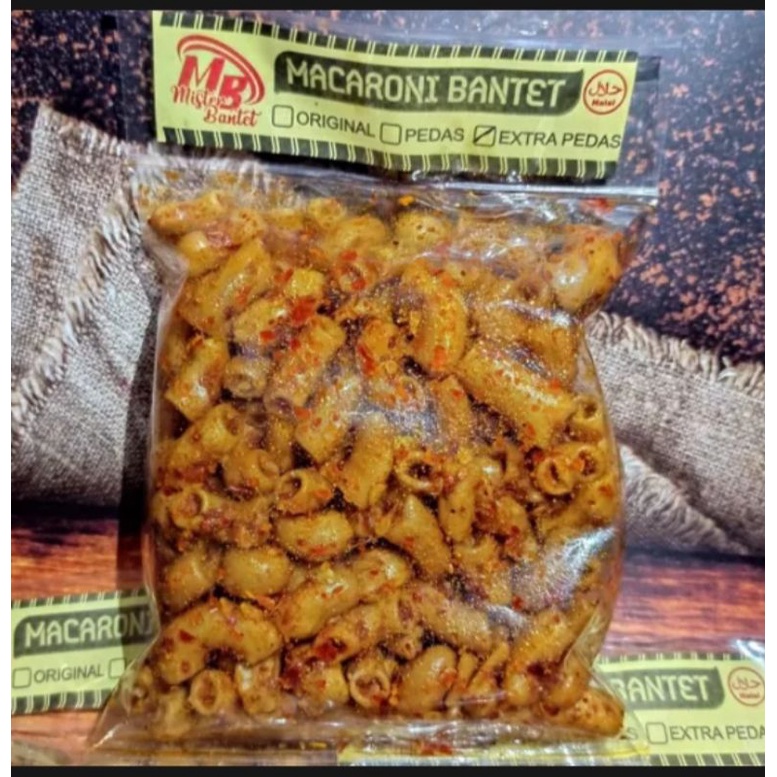 Makaroni Bantet Extra Pedas Asli Tasikmalaya . Makaroni Bantet kemasan ekonomis .