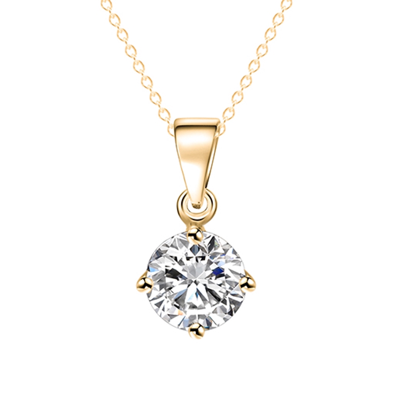 YEEZII Kalung Rantai dengan Liontin Berlian Zircon Mewah untuk Aksesoris Pernikahan