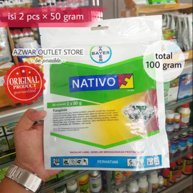 PRODUK- 100 GRAM FUNGISIDA NATIVO 75WG OBAT PENYAKIT JAMUR BLAST PADA TANAMAN .