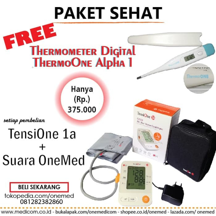 New Paket SEHAT ( TENSIMETER SUARA TensiOne 1A   Manset Digital )