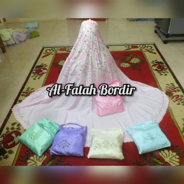 MUKENA DEWASA BORDIR MUKENA BORDIR RAMBAT MUKENA BORDIR SILKY MUKENA BORDIR TASIK