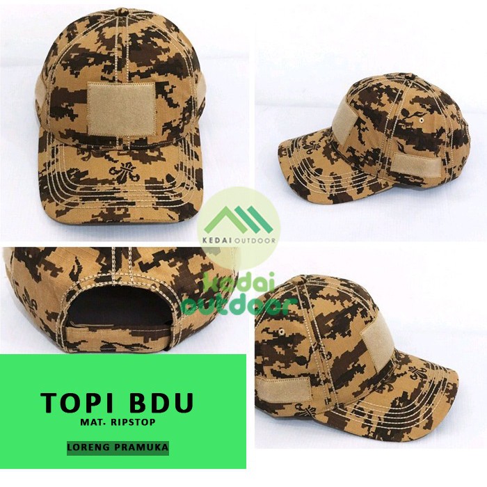 TOPI PRAMUKA LAPANGAN TOPI BDU TOPI LORENG PRAMUKA