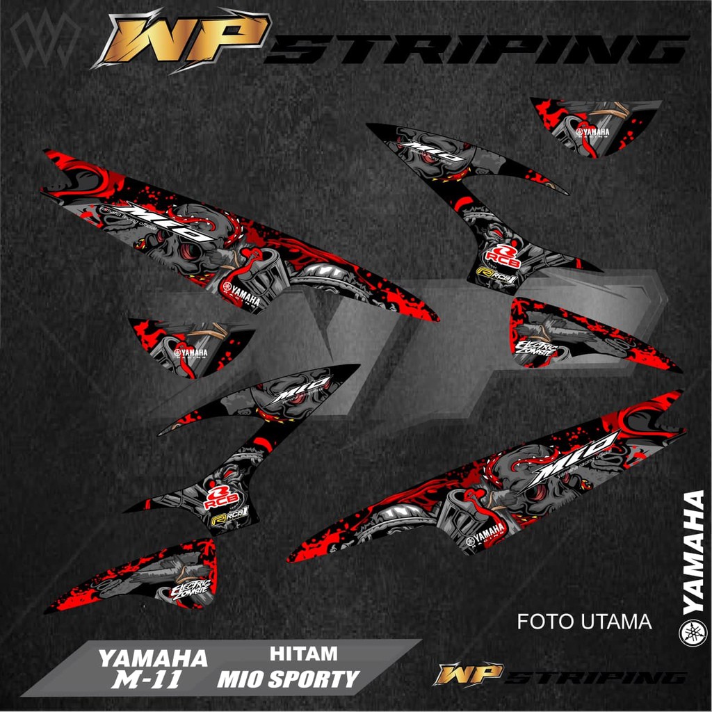 Stiker Striping MIO SPORTY / Sticker Variasi List Skotlet Motor Yamaha MIO SPORTY / M-11
