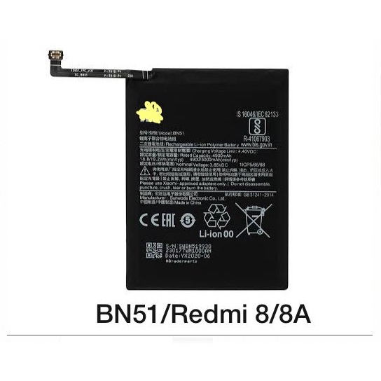 Battery Baterai Batre Handphone Redmi 6Pro A2 Lite/BN47, 8 8A/BN51, 9A 9C Poco M2 Pro/BN56, Note 6 Pro/BN48, Note 7 Pro/BN4A, Note 8 Pro/BN4J, Note 9/BN54, Note 9 Pro/BN53