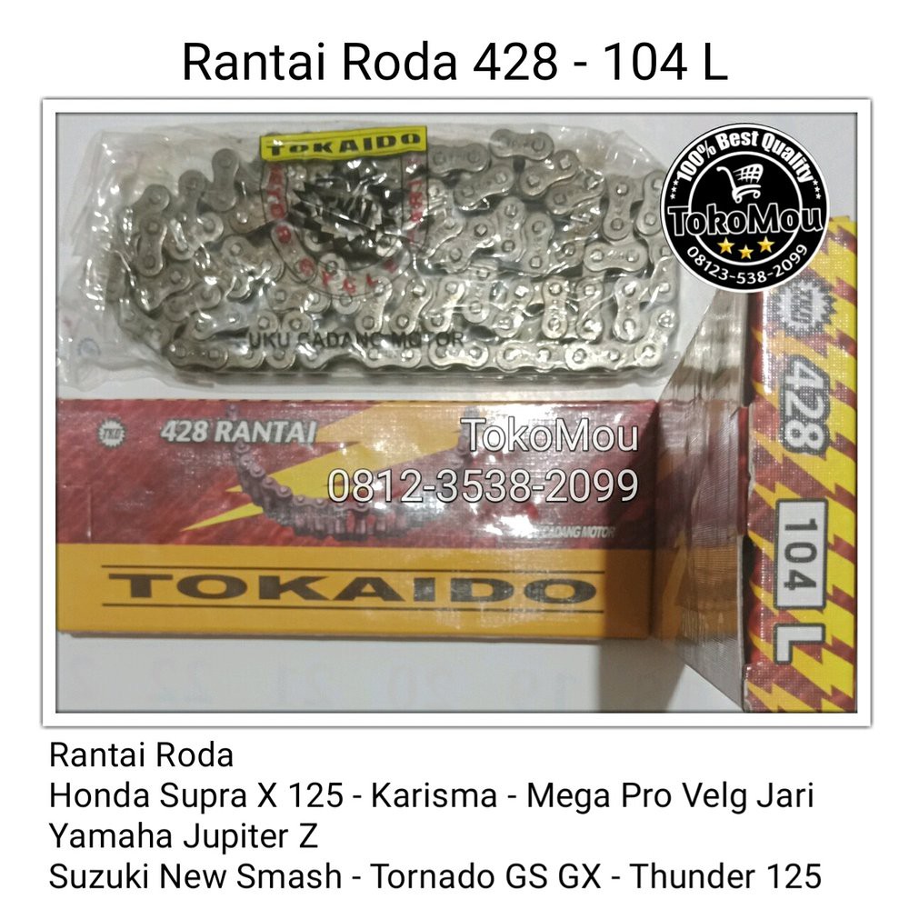 Rantai Roda 428 panjang 104 Rantai Jupiter z new smash thund bac7