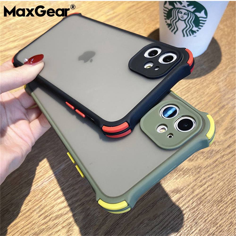 Hard Case Pc Matte Transparan Shockproof Cover Iphone 12 11 Pro X Xr Xs Max 6s 7 8 Plus