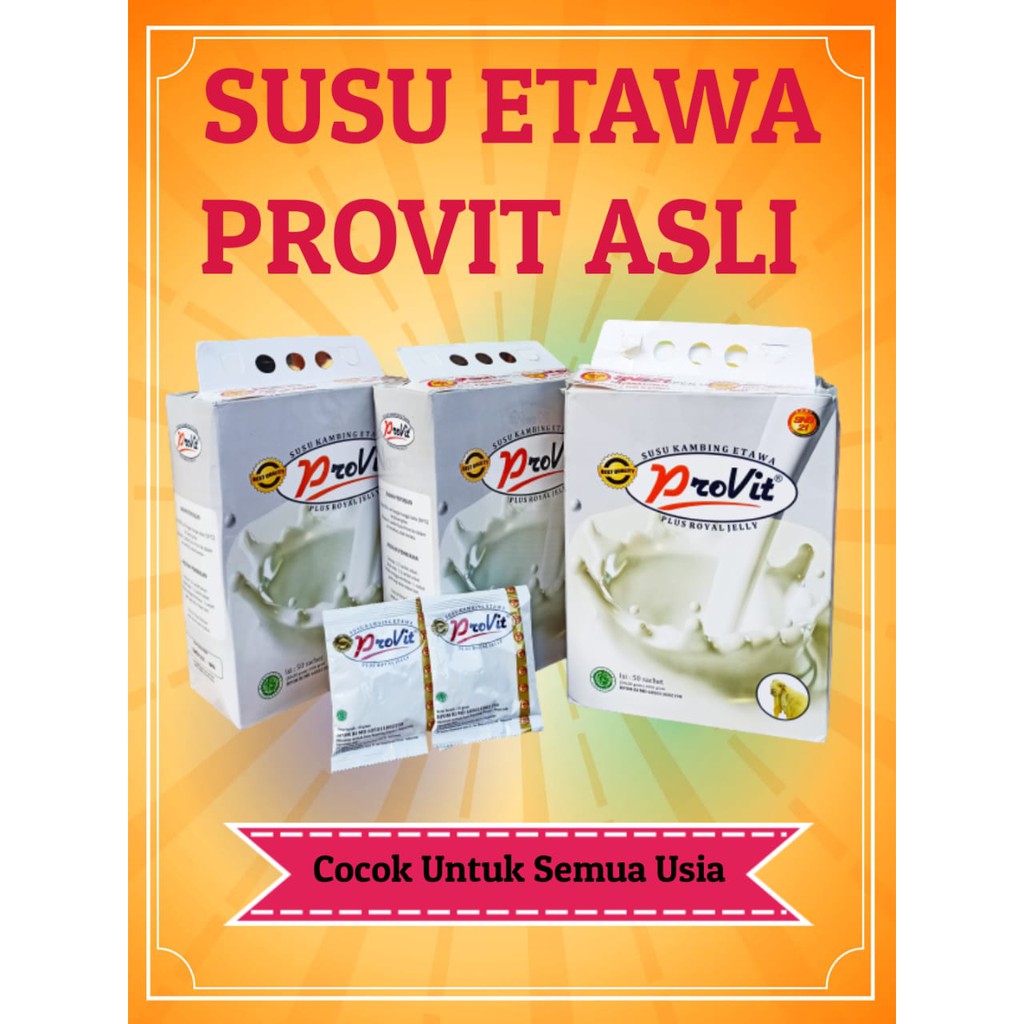 

1 Dus Susu Etawa Provit Plus Royal Jelly 50 bungkus