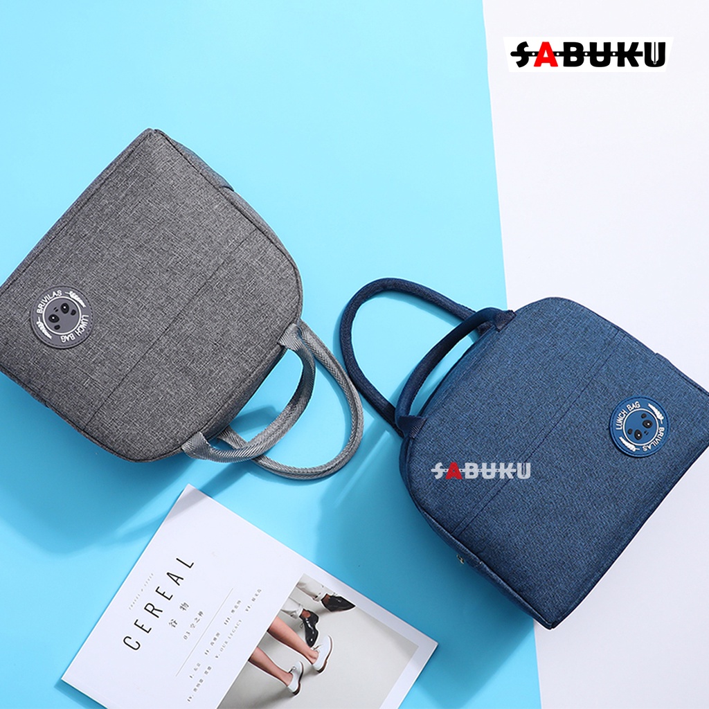 Tas Cooler Bag Tas Bekal Kotak Makan Cooler Bag Simpel Dilapisi Alumunium Tas Bekal Lunch Cooler -220