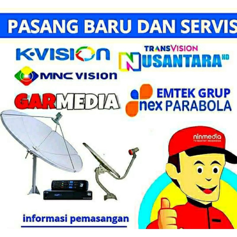 teknisi pasang baru servis parabola mini