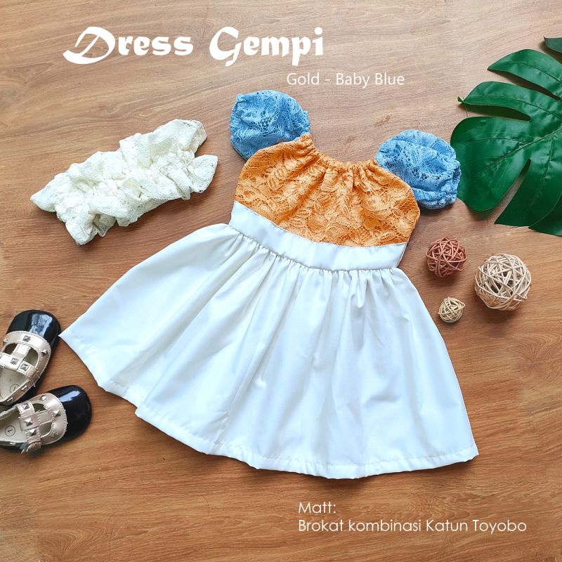 DRESS GEMPI ANAK PEREMPUAN DRESS COUPLE IBU ANAK DRESS PESTA ANAK DRESS BRUKAT ANAK DRESS BAYI