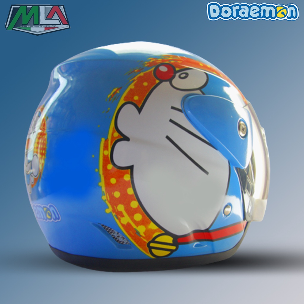 Helm Dewasa Retro Half Face SNI Seperti Helm GM Original Motif Karakter Doraemon COD Free Packing Dus