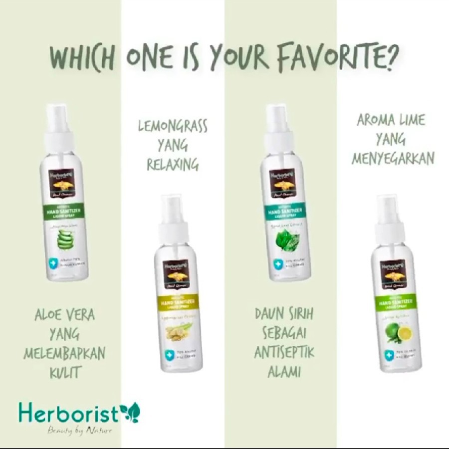 HERBORIST Hand Sanitizer Spray 100ml Harum Lembut