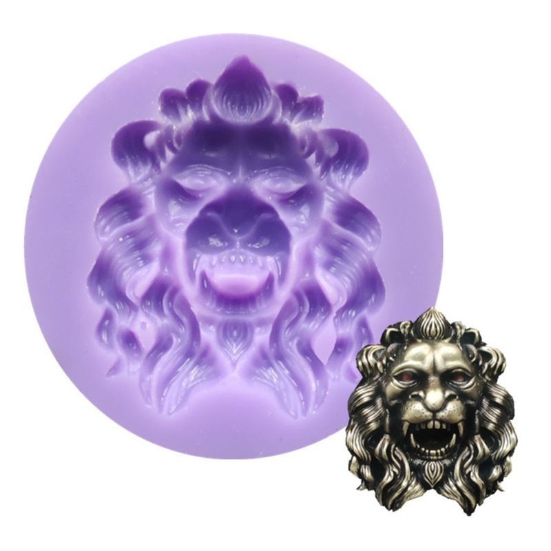 SIY  Lion Head Mold Silicone Epoxy Resin Casting Mold Ornament Jewelry Making Tools