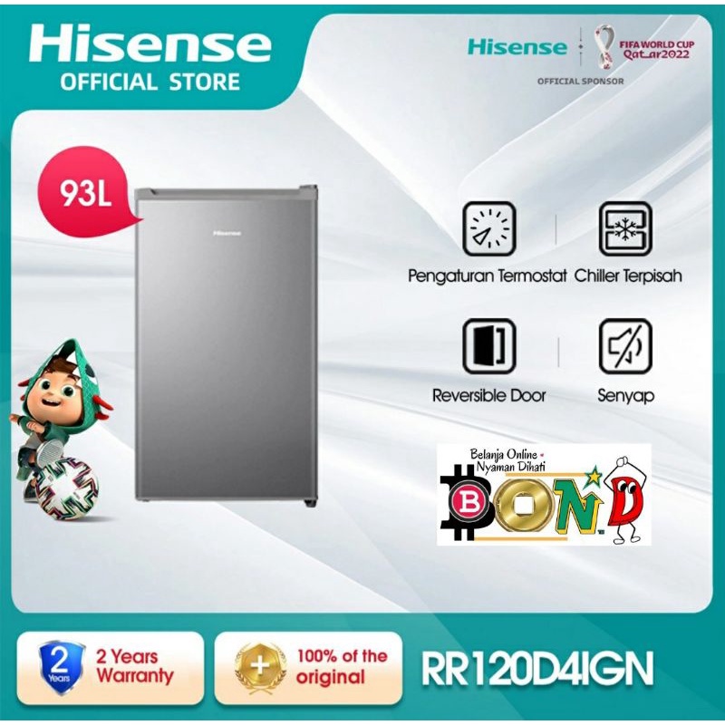 Jual Hisense Kulkas Pintu Semi Mini Bar Rr D Ign Kap Liter