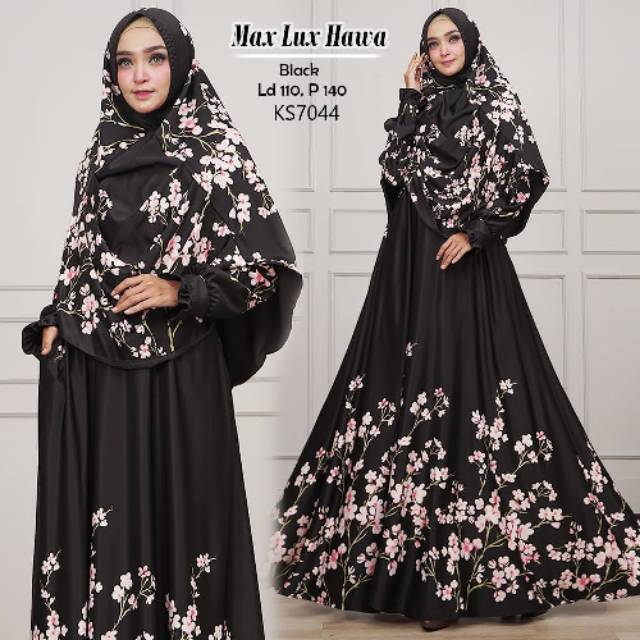 Hawa gamis syari maxmara busui ld 110 pb 140 fit xxl