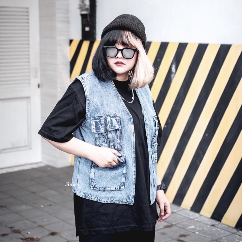 Vest Jaket Jeans Oversize by Jiniso