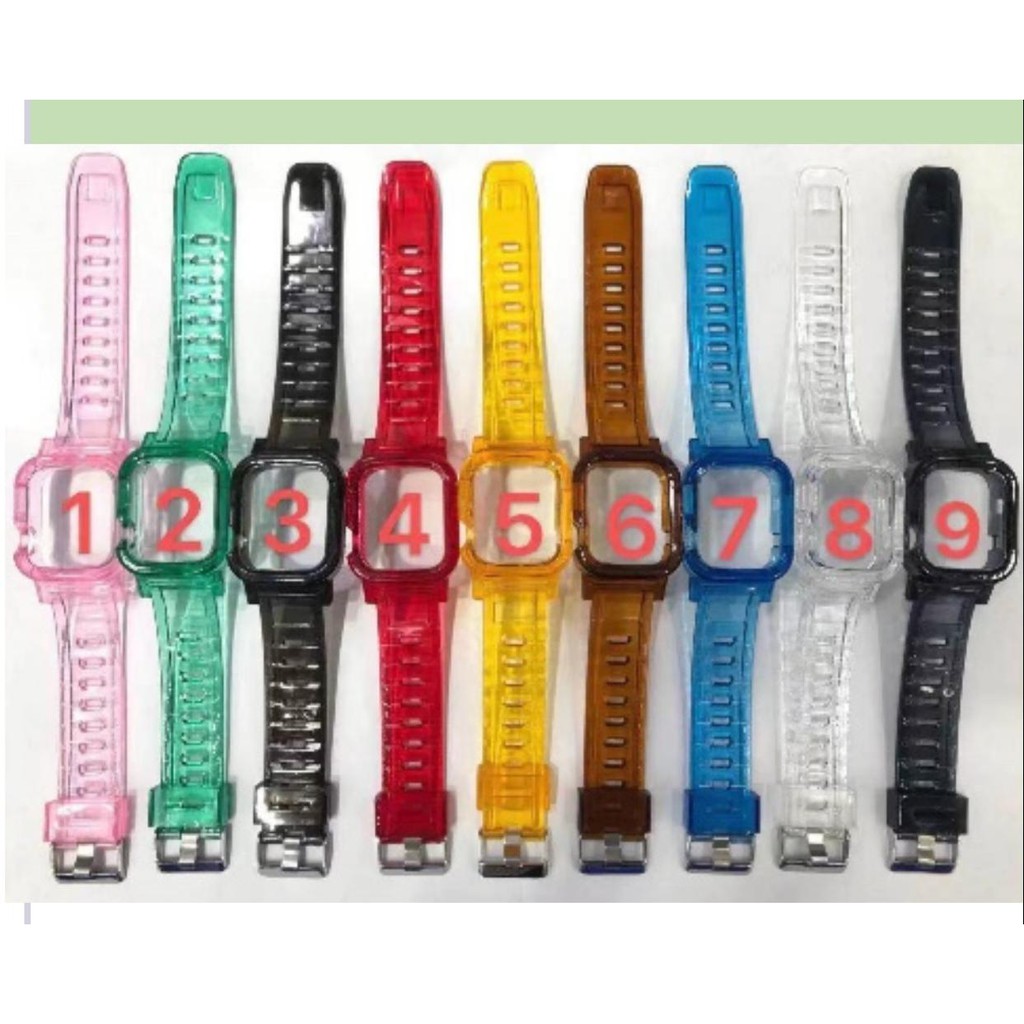 Strap Apple Watch Glacier Transparant Candy Ukuran 38mm/40mm/41mm 42mm/44mm/45mm