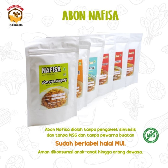 

ABON- NAFISA ABON SEHAT NON MSG - LELE -MAKANAN-KERING.