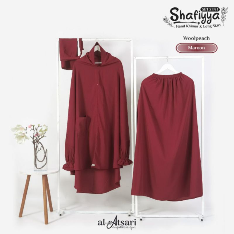 Shafiyya Set 2in1 Hand Khimar + Long Skirt by Al Atsari