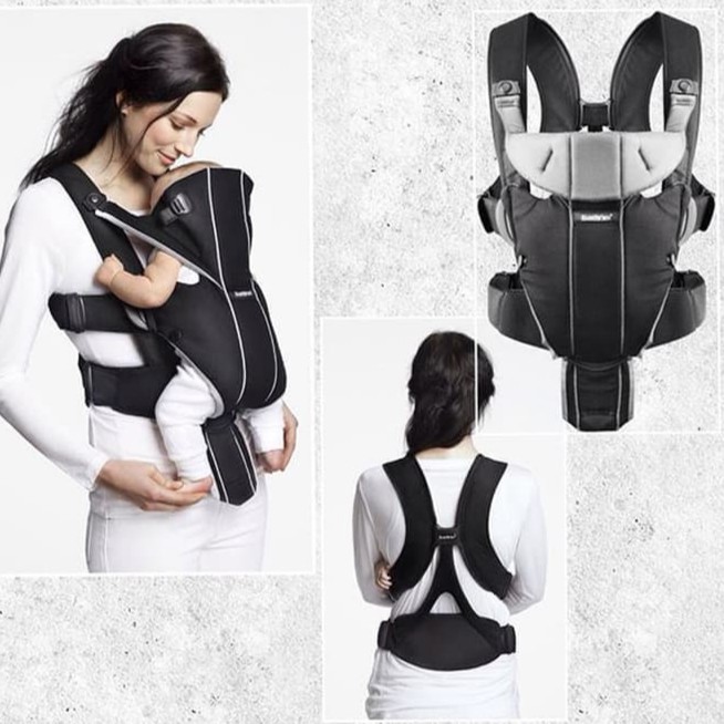 BABY BJORN MIRACLE COTTON BABY CARRIER in BLACK COLOUR