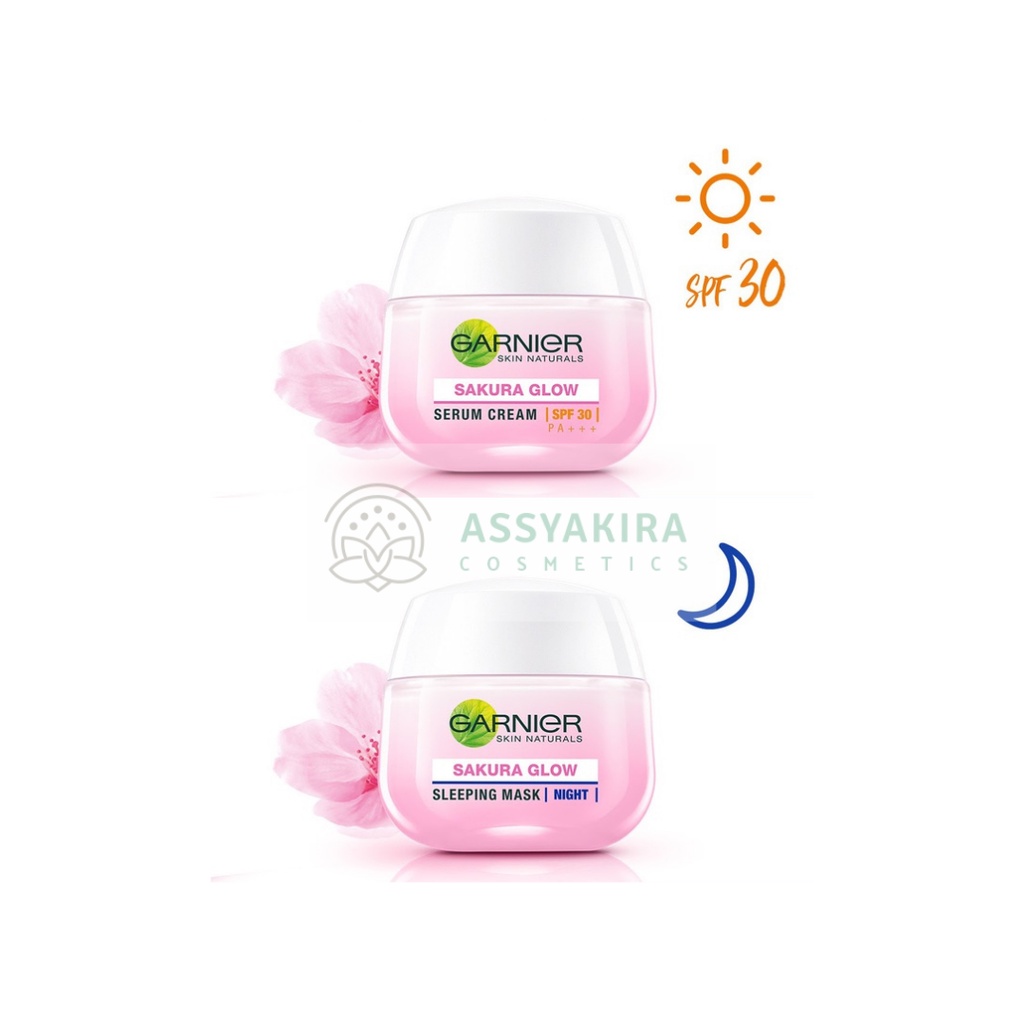 Garnier Sakura White Serum Day Cream SPF30/PA+++ 50ml | Garnier Sakura White Night Cream 50ml