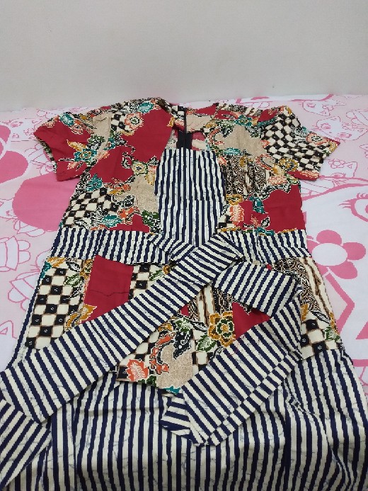 Baju Batik Wanita - Dress Batik Wanita 636 - 493 Red