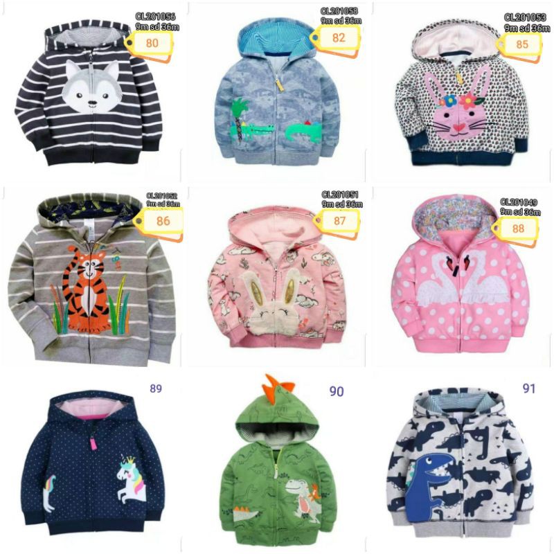 12 Bulan Jaket Mantel Bayi Anak Catell Love ETALASE 2